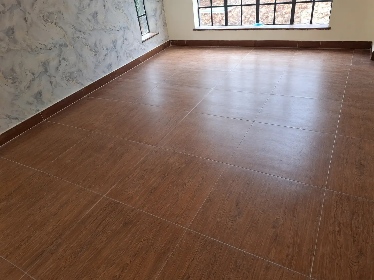 Realistic visualization of the same floor after professional cleaning
